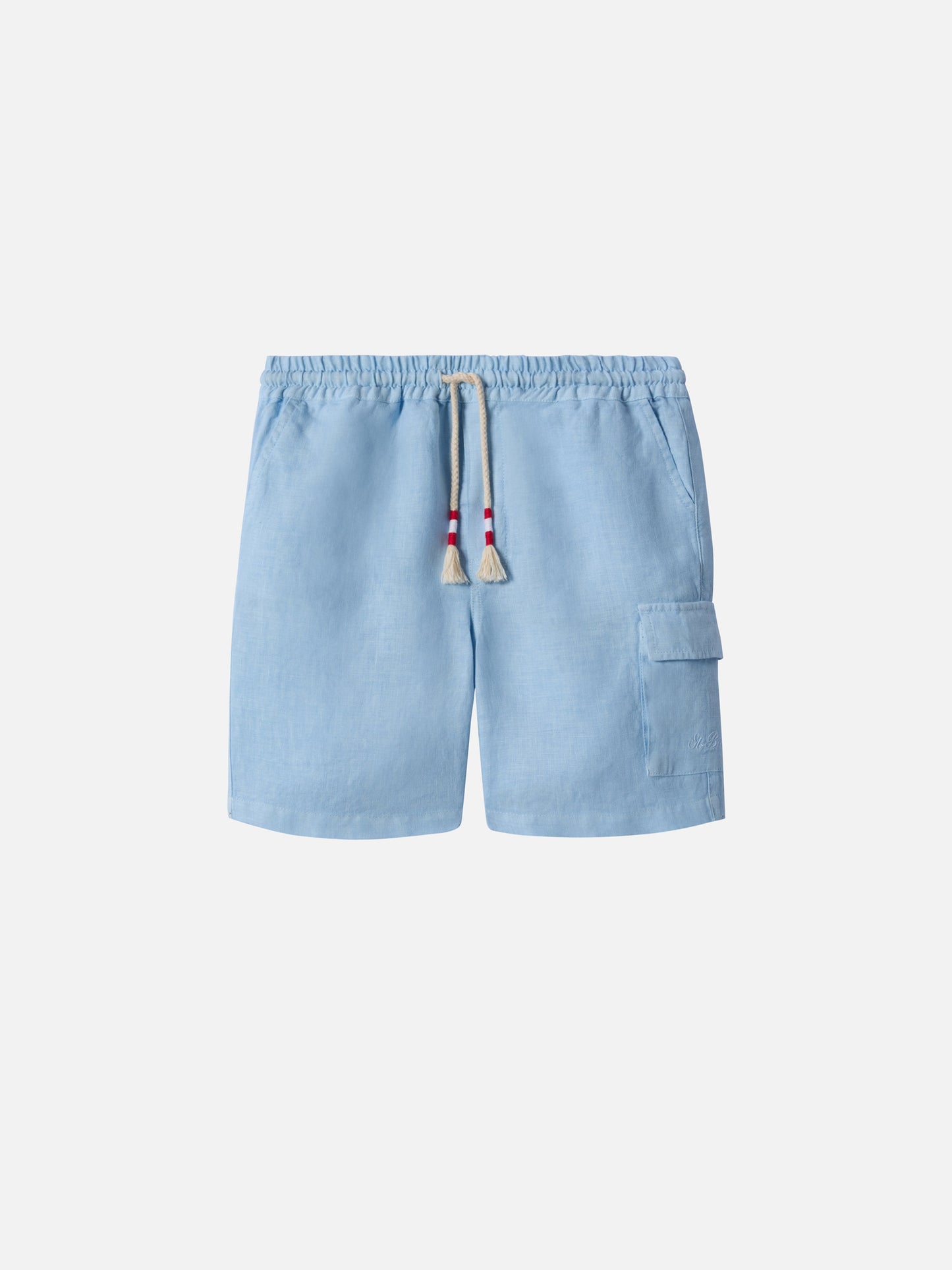Light blue Marseille Jr shorts in linen