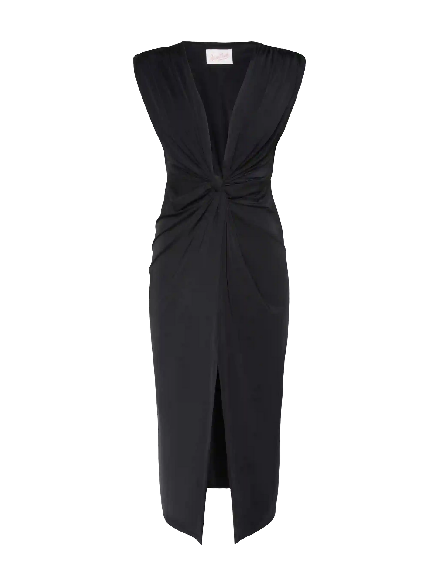 Schwarzes ärmelloses Maxikleid Marina