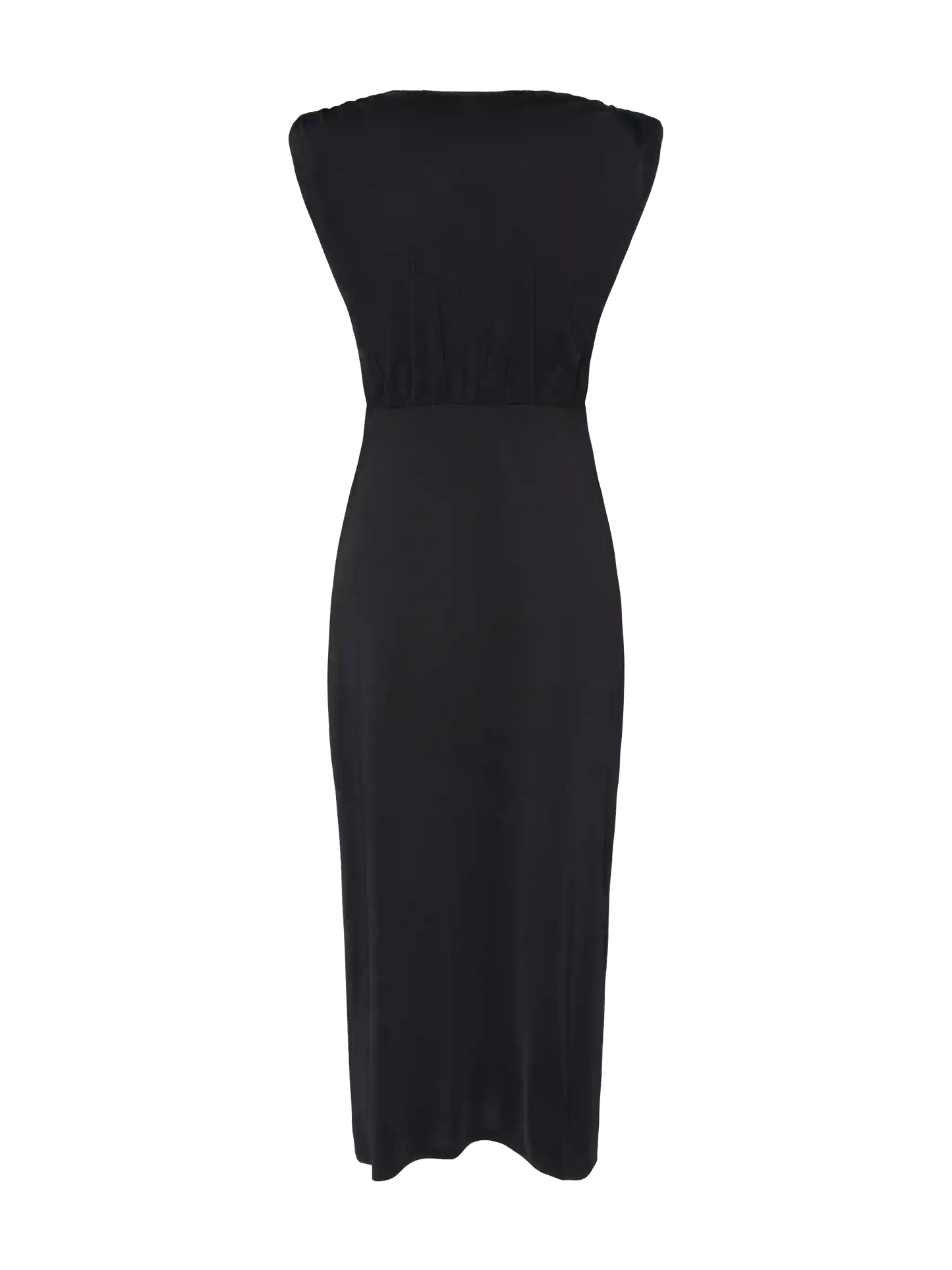 Schwarzes ärmelloses Maxikleid Marina
