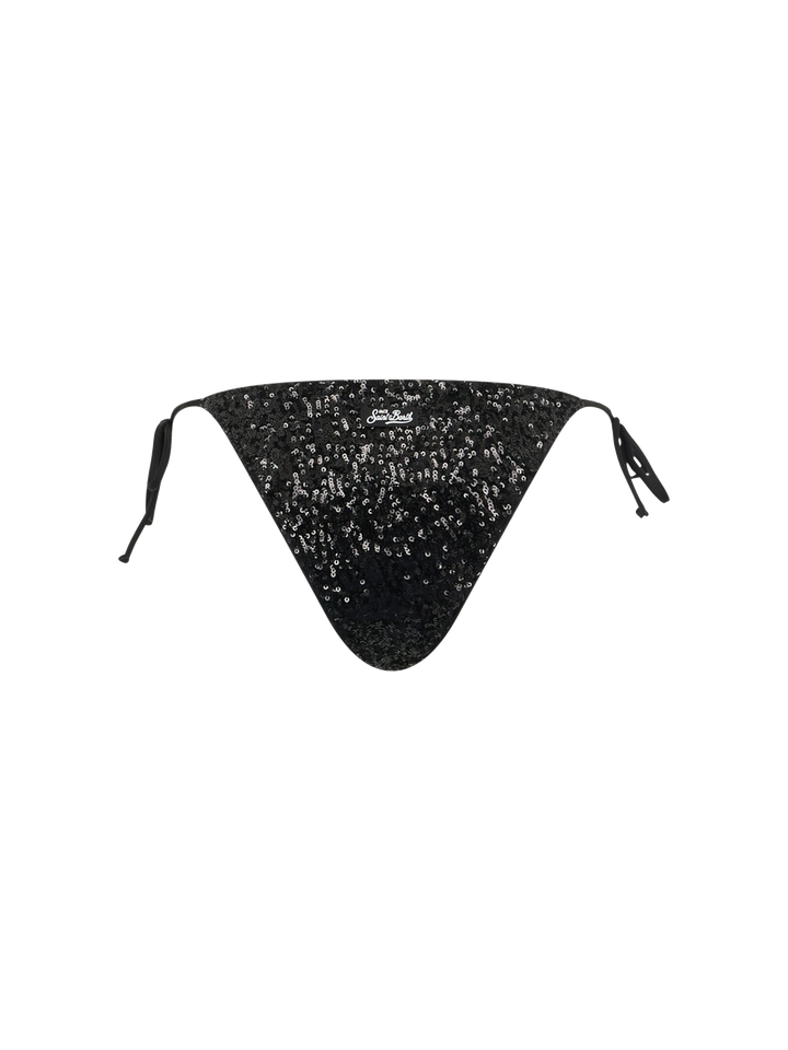Woman black sequins swim briefs Marielle - MC2 Saint Barth