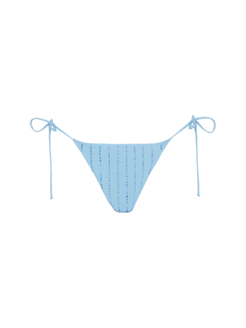 Marielle light blue classic swim briefs with striped rhinestone embellishment - MC2 Saint Barth