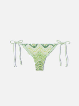 Marielle brazilian bikini bottoms in raschel fabric with sequin detail