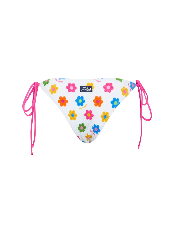 Woman terry classic swim briefs Marielle with daisy print - MC2 Saint Barth