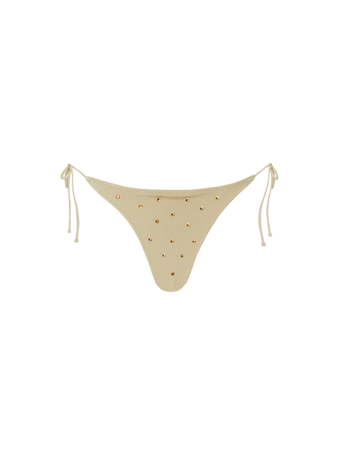 Marielle gold classic swim briefs with rhinestone embellishment - MC2 Saint Barth