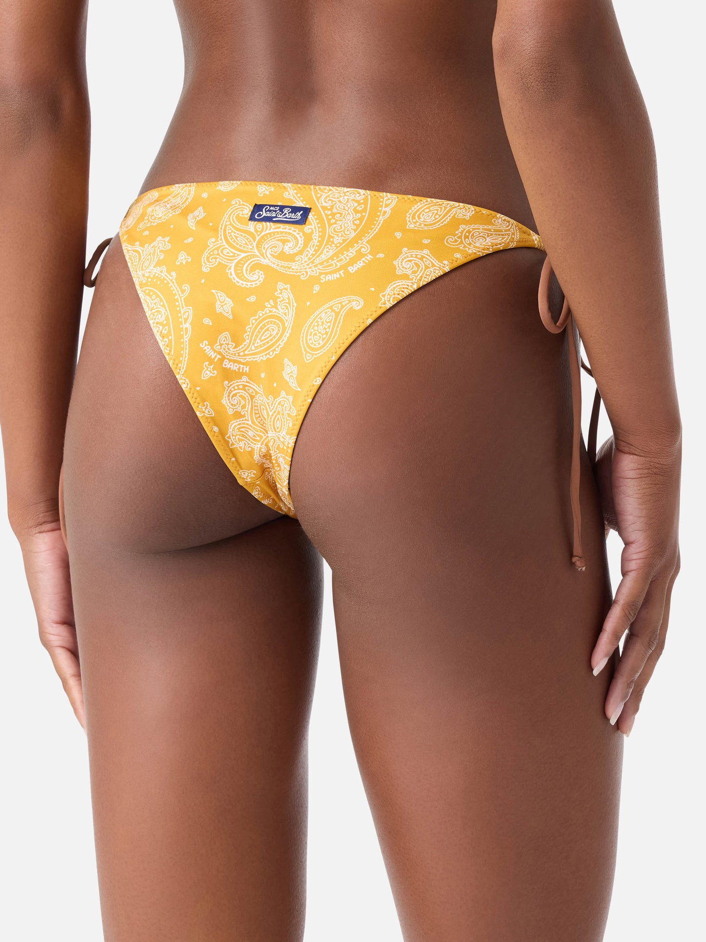 Slip mare Marielle ocra con fantasia paisley