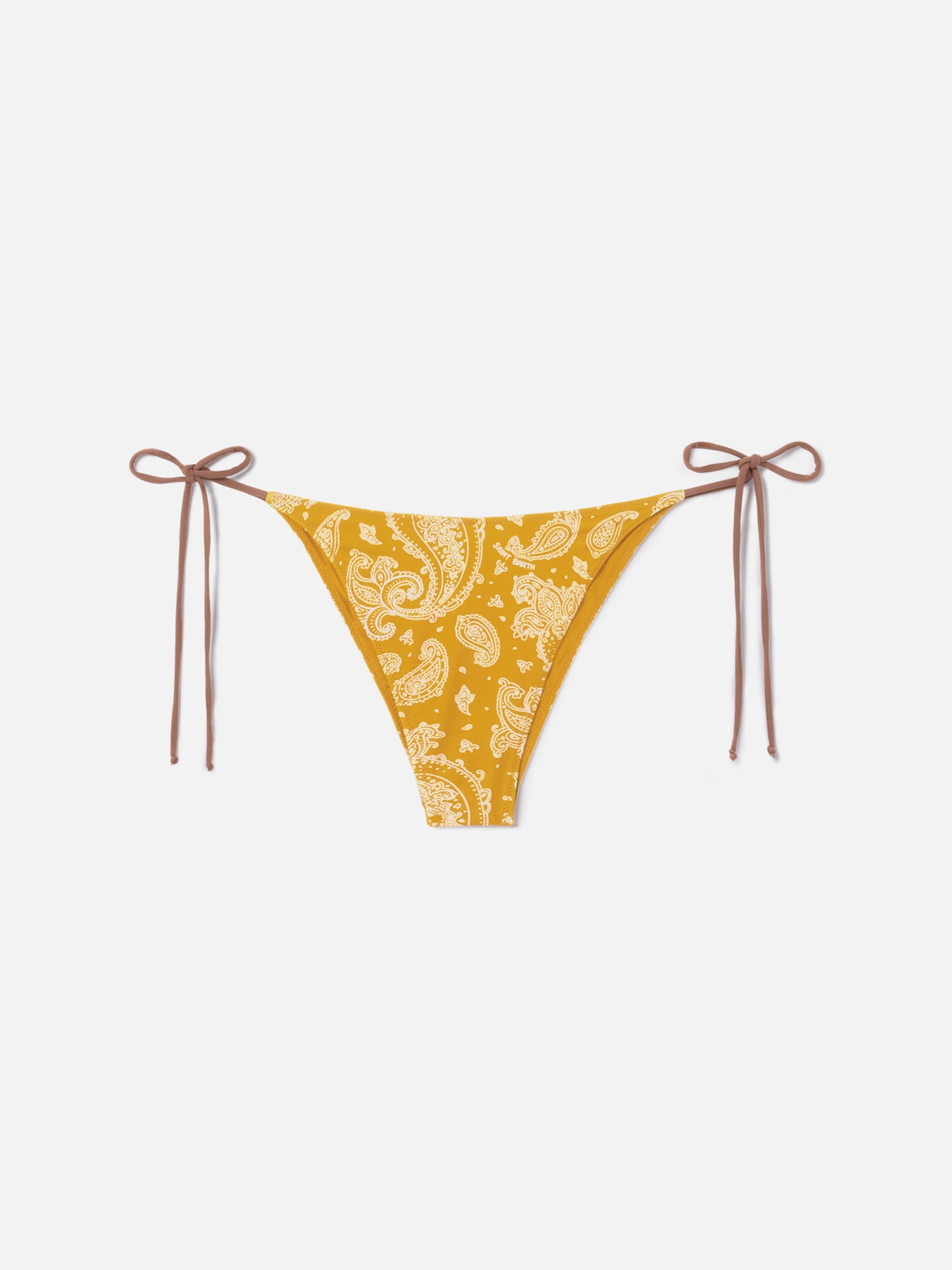 Ockerfarbene Marielle Bikinihose mit Paisley-Print 