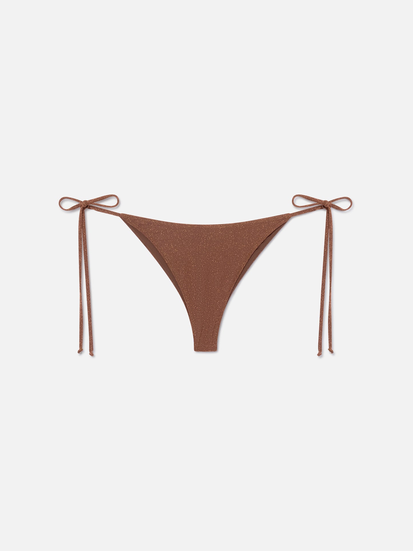 Brown lurex Marielle swim briefs
