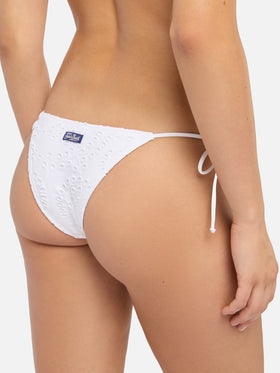 Marielle white Sangallo lace classic swim briefs