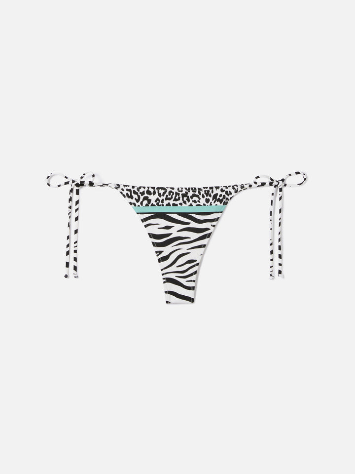 Marielle brazilian bikini bottoms with savanna print