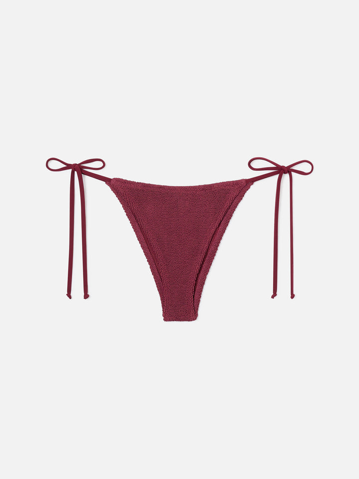 Bikini burdeos efecto crinkle Amira Marielle 