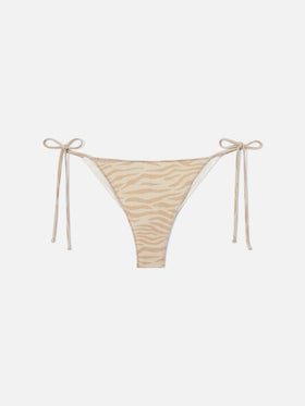 Braguita de bikini brasileña Marielle Overlock animalier lurex 