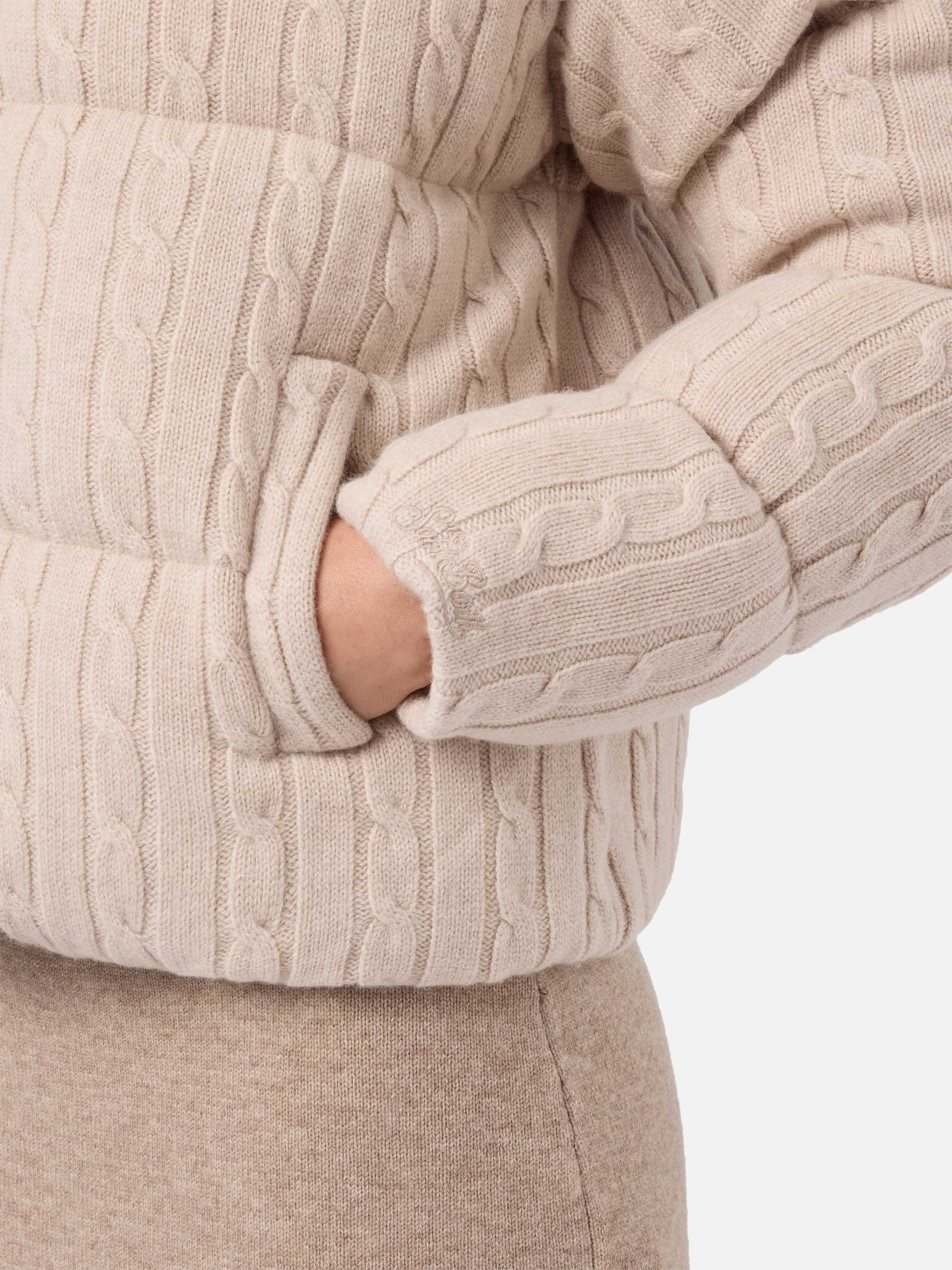 Mya padded cable-knit wool jacket – MC2 Saint Barth