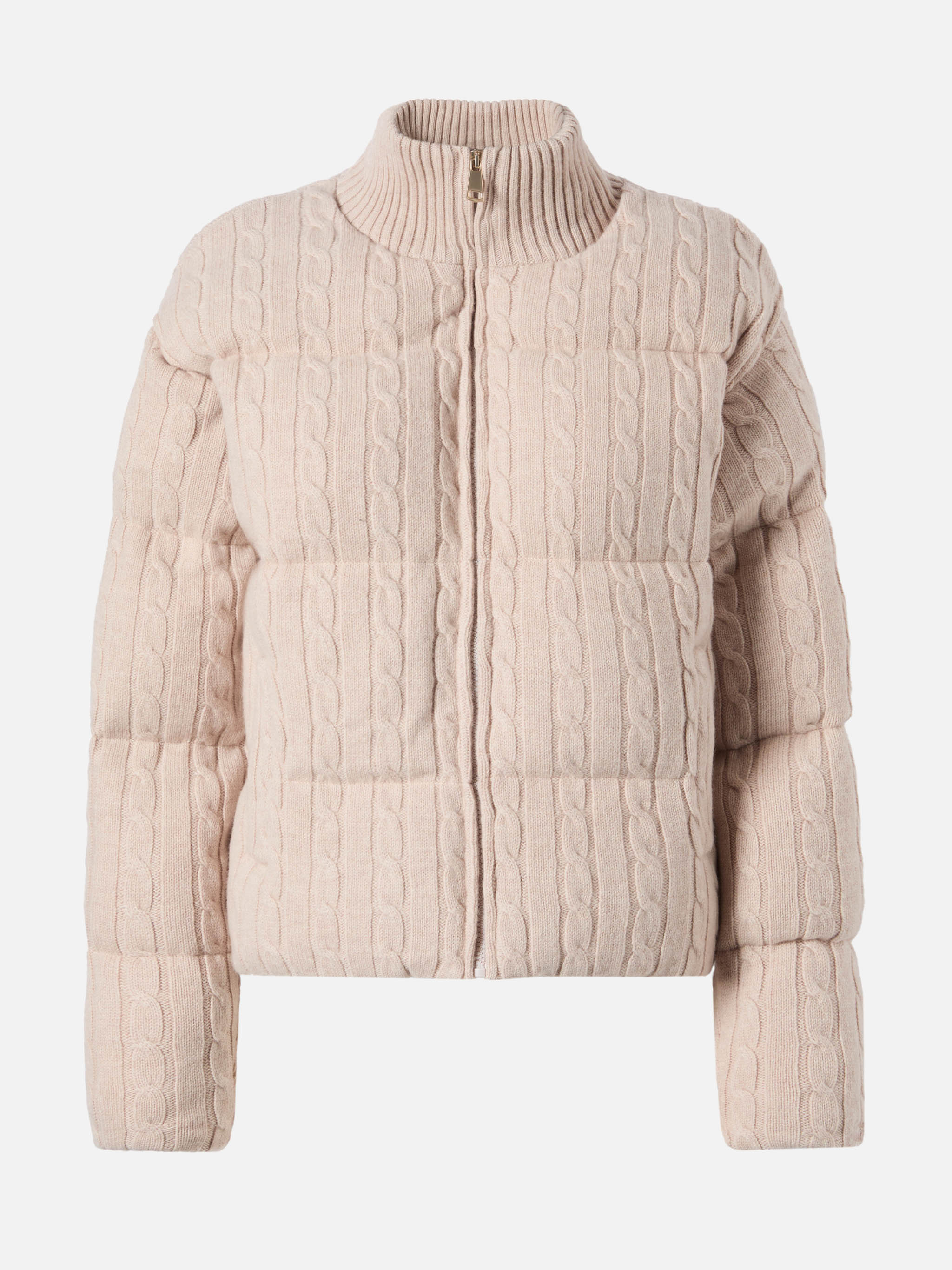 Mya padded cable-knit wool jacket – MC2 Saint Barth