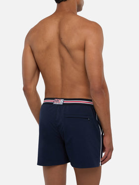 Navy blue fitted cut swim shorts Nad