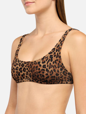 Crinkle bralette bikini Naima Naomi with animalier print