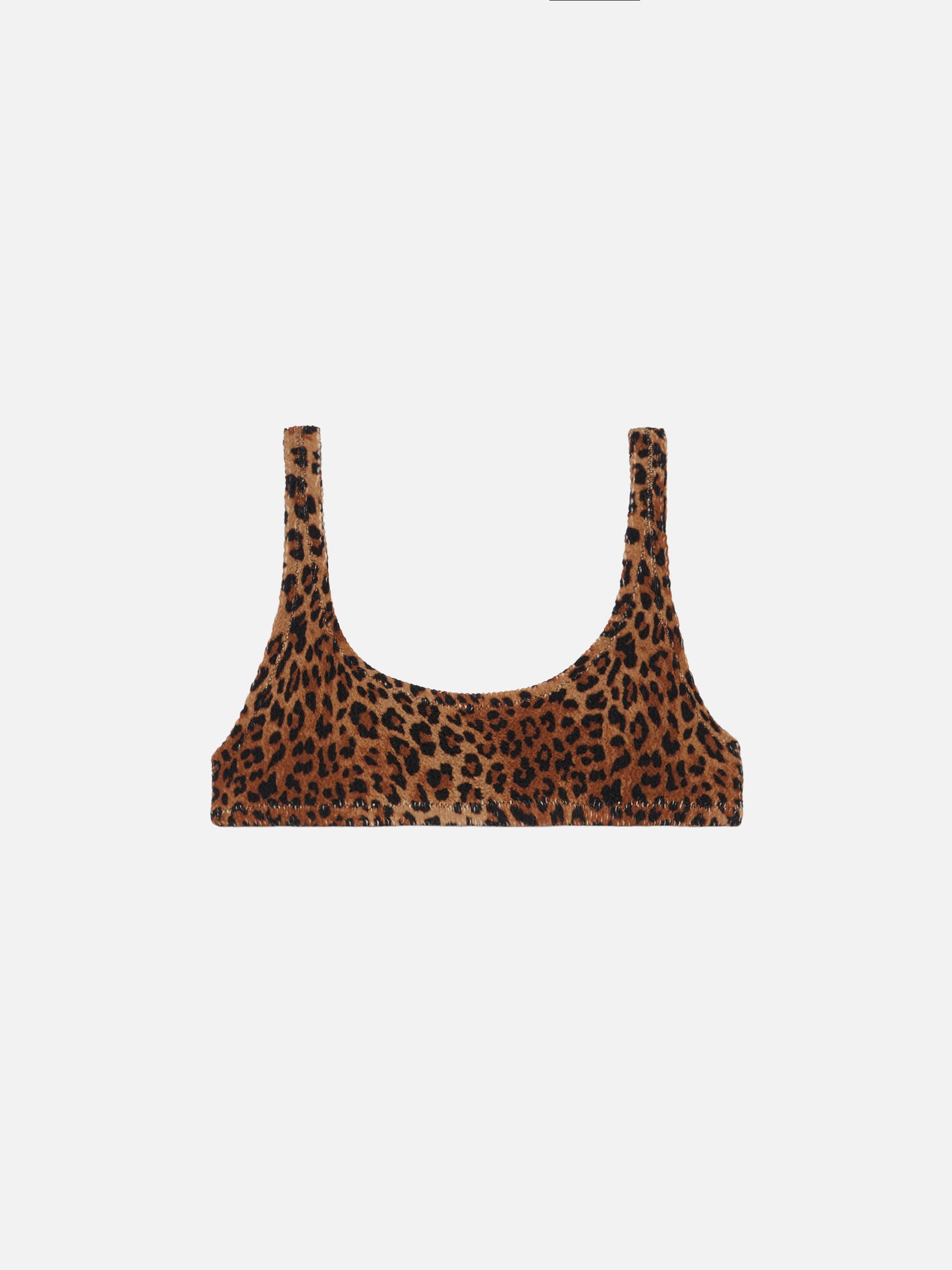 Naima crinkle classico top a bralette con stampa animalier