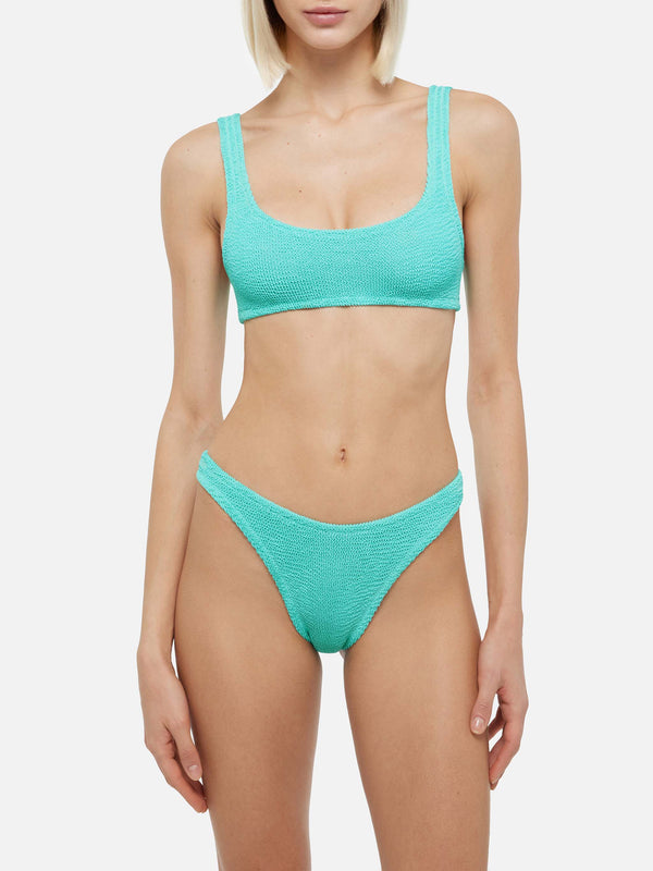 Water green crinkle bralette bikini Naima Elise