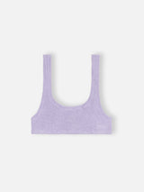 Woman lilac classic lurex crinkle bralette Naima