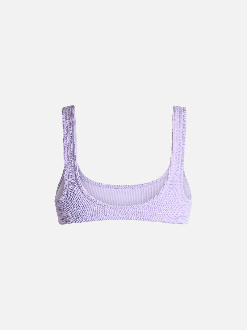 Lilafarbener klassischer Crinkle-Bralette für Damen Naima