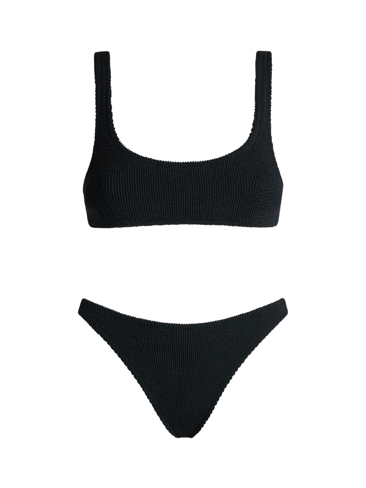 Bikini da donna nero classico a bralette crinkle Naima Naomi