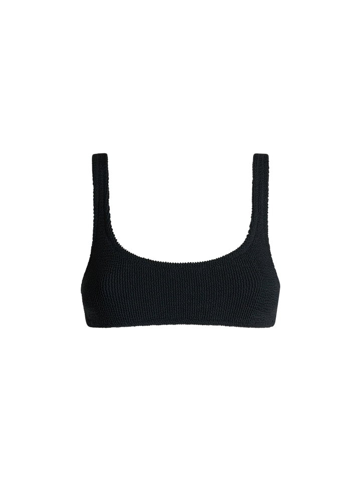 Schwarzer klassischer Crinkle-Bralette für Damen Naima