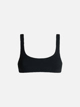 Schwarzer klassischer Crinkle-Bralette für Damen Naima