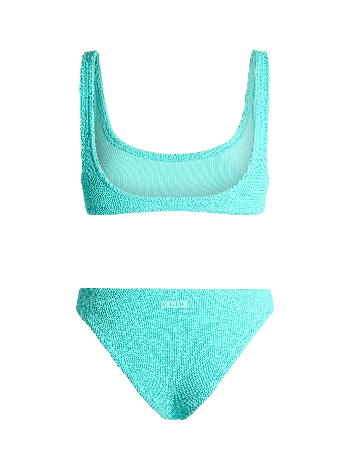 Woman water green classic crinkle bikini Naima Elise