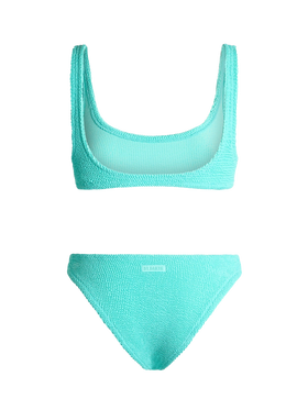 Woman water green classic crinkle bikini Naima Elise