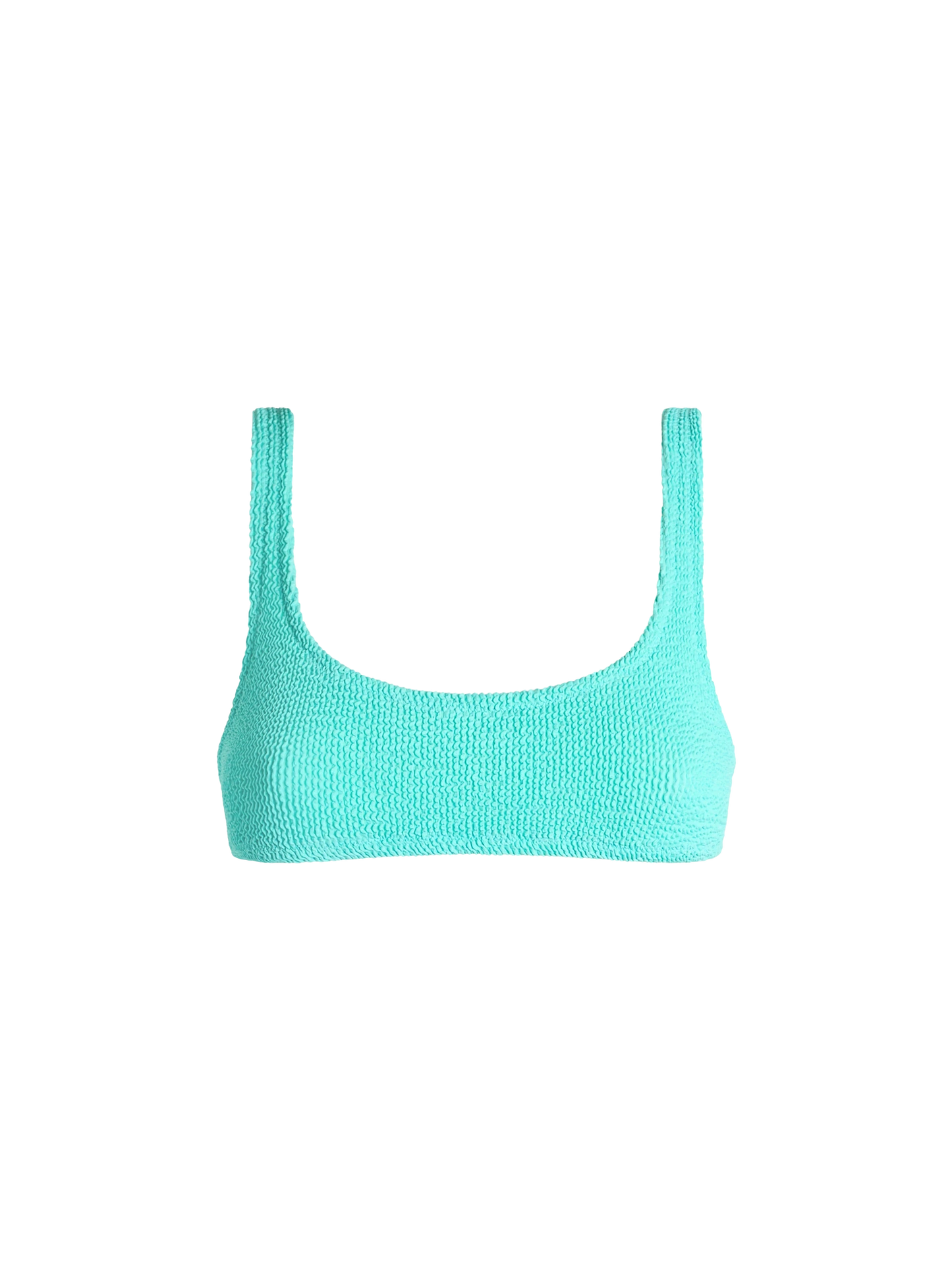 Woman water green classic crinkle bralette Naima