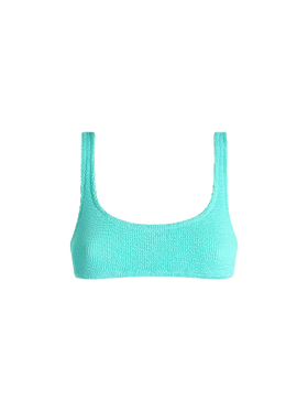 Woman water green classic crinkle bralette Naima