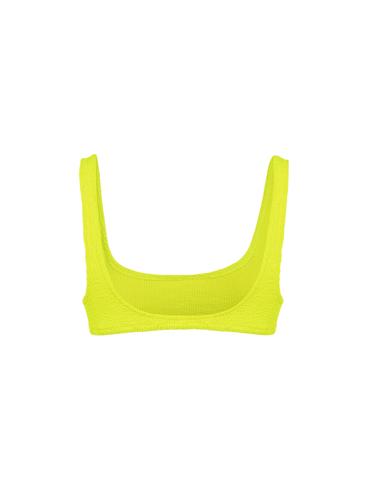 Woman fluo yellow classic crinkle bralette Naima