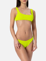 Bikini da donna classico crinkle giallo fluo Naima Naomi