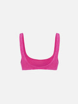 Bralette da donna rosa classica crinkle Naima