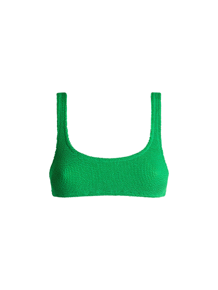 Grünes klassisches Crinkle-Bralette für Damen Naima
