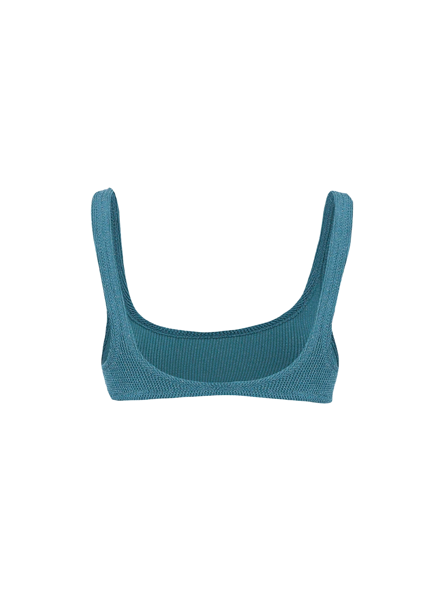 Woman teal classic lurex crinkle bralette Naima