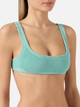 Bikini Naima Naomi in tessuto crinkle lurex verde acqua