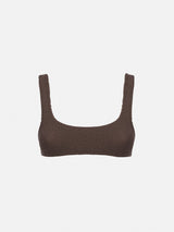 Bralette da donna classica crinkle marrone Naima