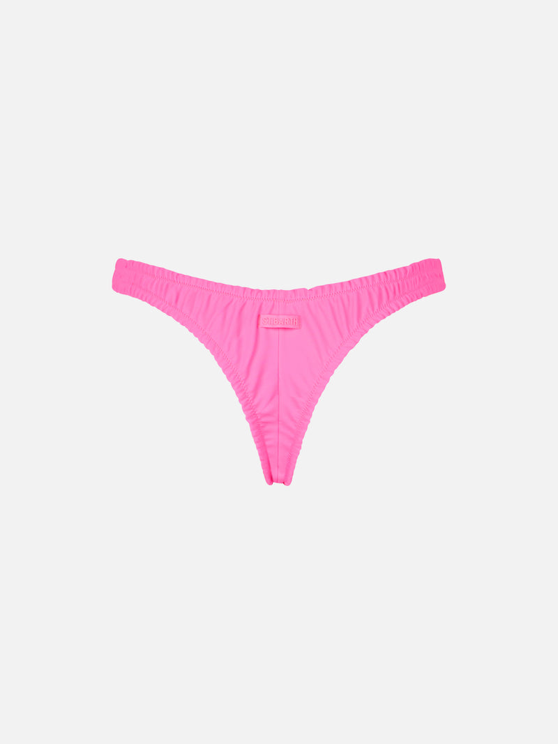 Woman fluo pink cheekiest swim briefs Nalu