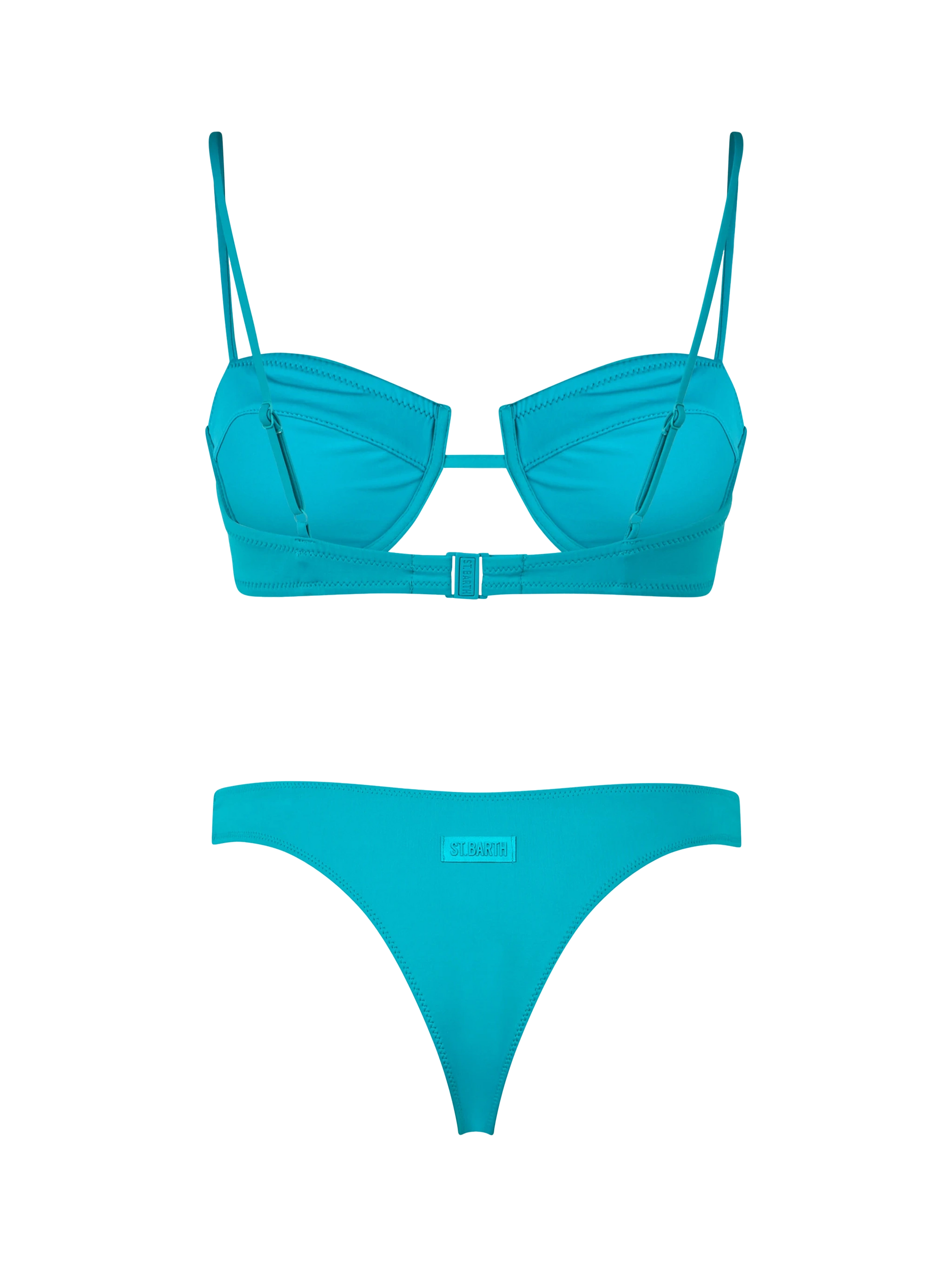 Woman sage green underwired bralette bikini Salina Naomi - MC2 Saint Barth