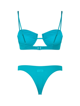 Woman sage green underwired bralette bikini Salina Naomi - MC2 Saint Barth