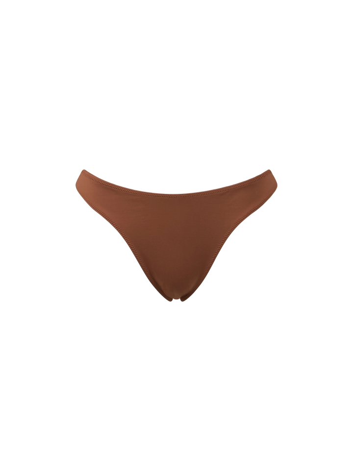 Woman brown cheeky swim briefs Naomi