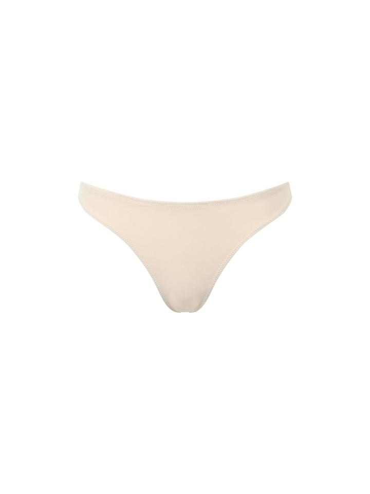 Beiger Bandeau-Bikini Athena Virgo für Damen mit Strasssteinen