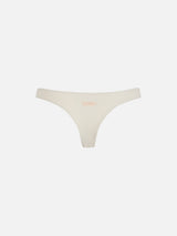 Woman cream cheeky swim briefs Naomi