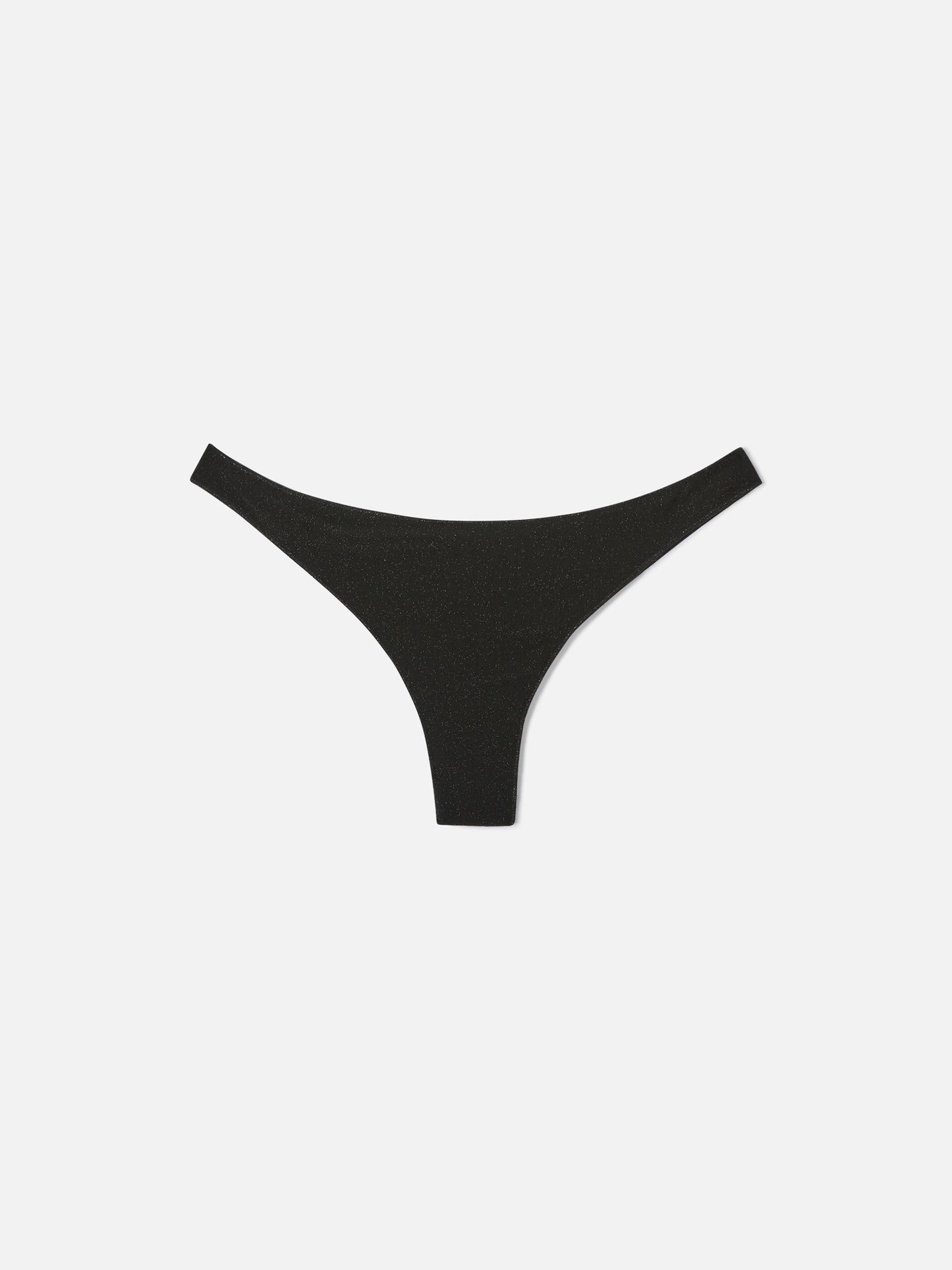 Naomi black lurex cheeky swim briefs