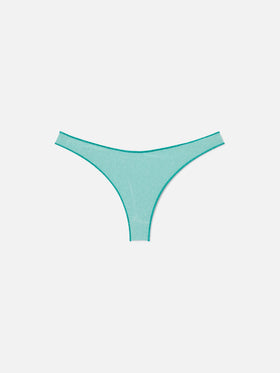 Braguita de bikini cheeky Naomi en lurex verde agua 