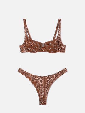 Amira Naomi brown bandana bikini