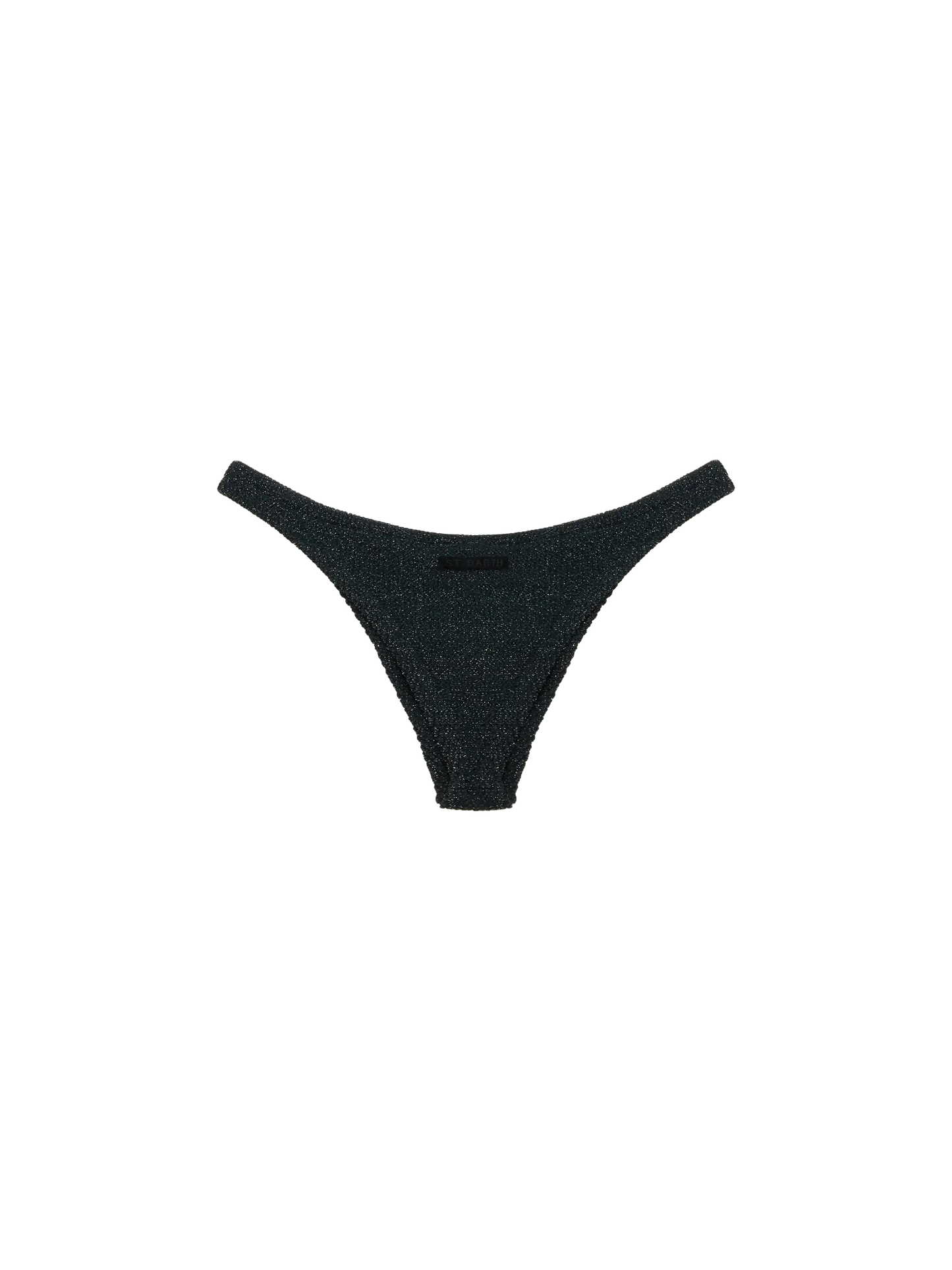 Naomi black lurex crinkle cheeky swim briefs - MC2 Saint Barth