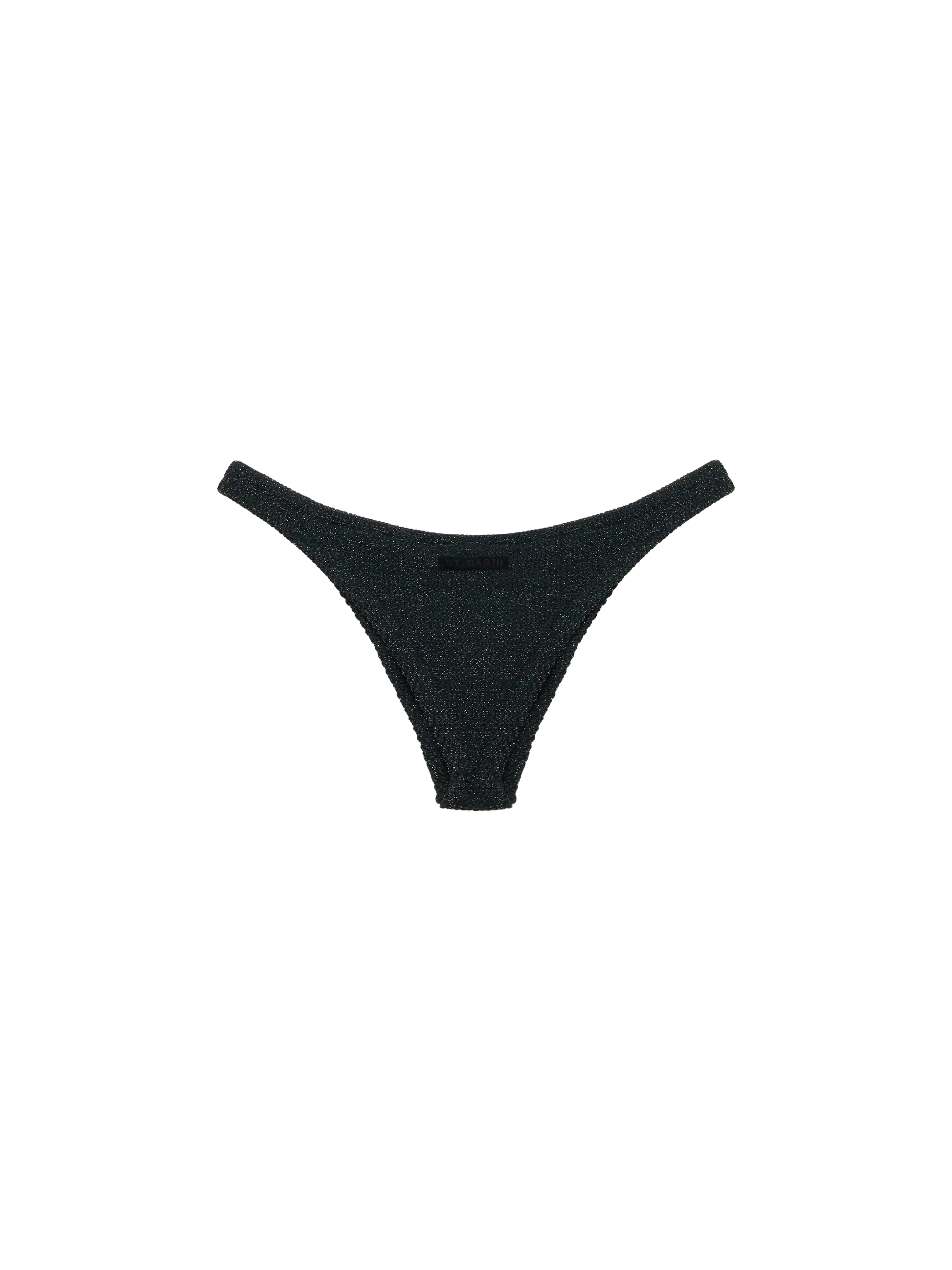 Naomi black lurex crinkle cheeky swim briefs - MC2 Saint Barth