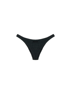 Naomi black lurex crinkle cheeky swim briefs - MC2 Saint Barth