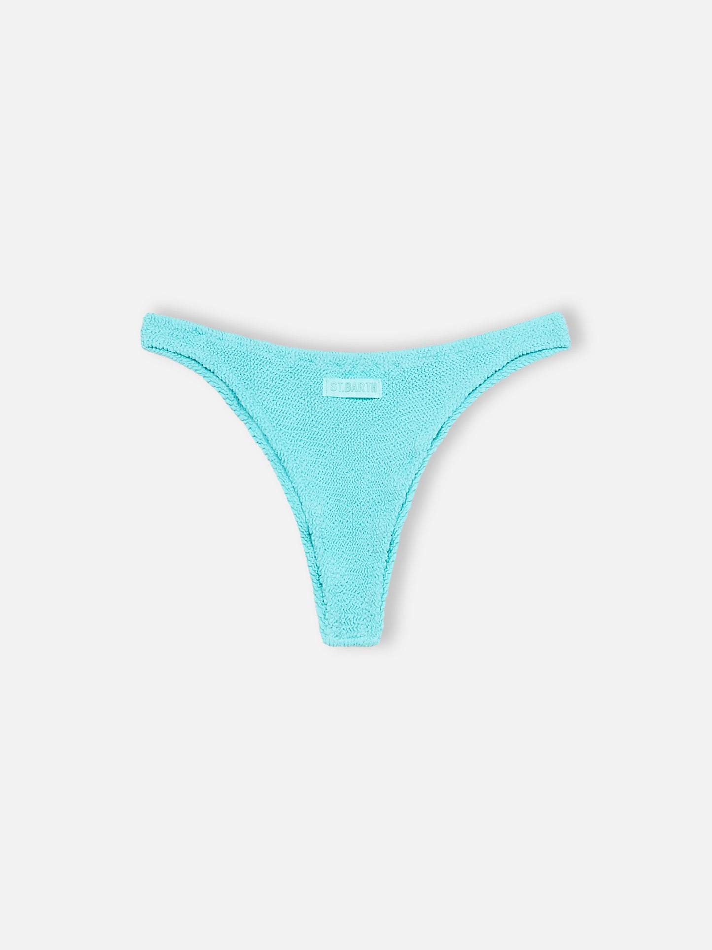 Wassergrüne, freche Damen-Badehose in Crinkle-Optik Naomi
